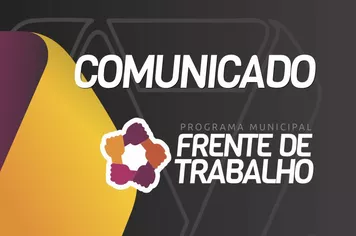 Resultado classificatório do Programa Frente de Trabalho