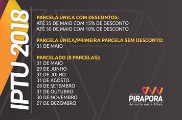 IPTU 2018 Comunicado