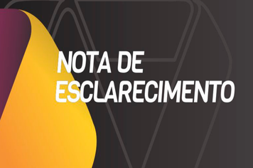 Nota Oficial – Esclarecimento público