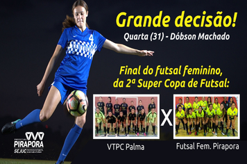 Final do futsal feminino será nesta quarta-feira
