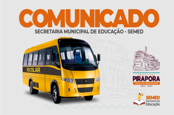 Comunicado da Secretaria Municipal de Educação – SEMED