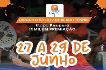 Praia do Areião em Pirapora vai receber o 2º Circuito InterTV de Beach Tennis