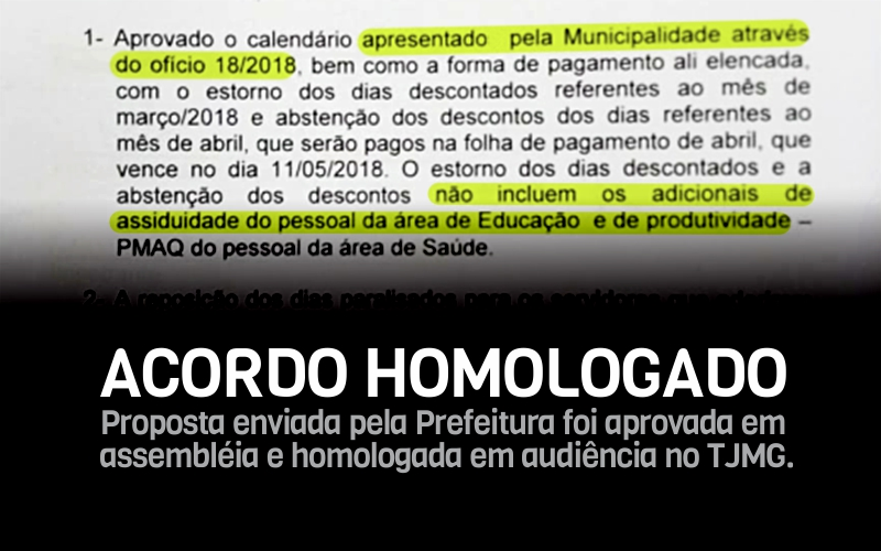 Acordo proposto pela Prefeitura de Pirapora é homologado no TJMG