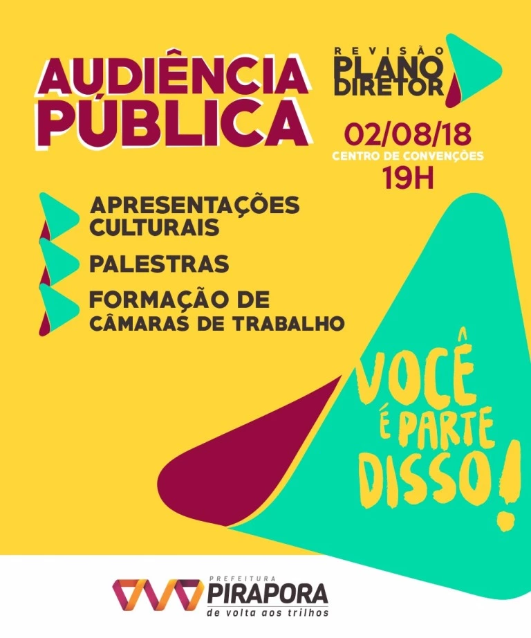 Participe da primeira audiência pública do Plano Diretor