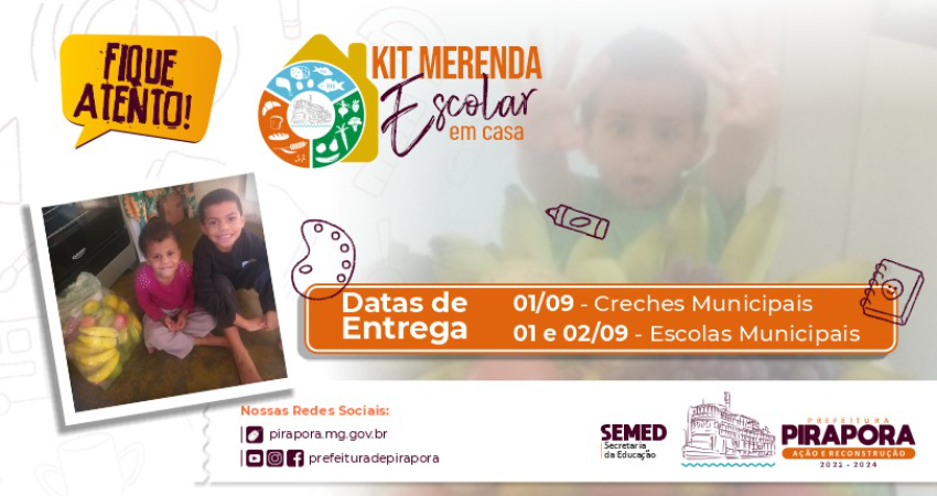 PREFEITURA ENTREGA SEGUNDO KIT DA MERENDA ESCOLAR ESSA SEMANA