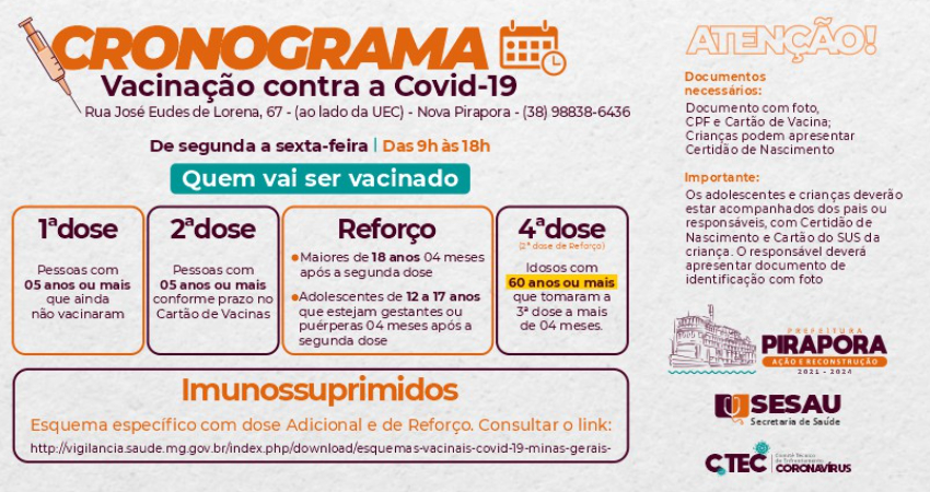 Cronograma de Vacinação COVID-19