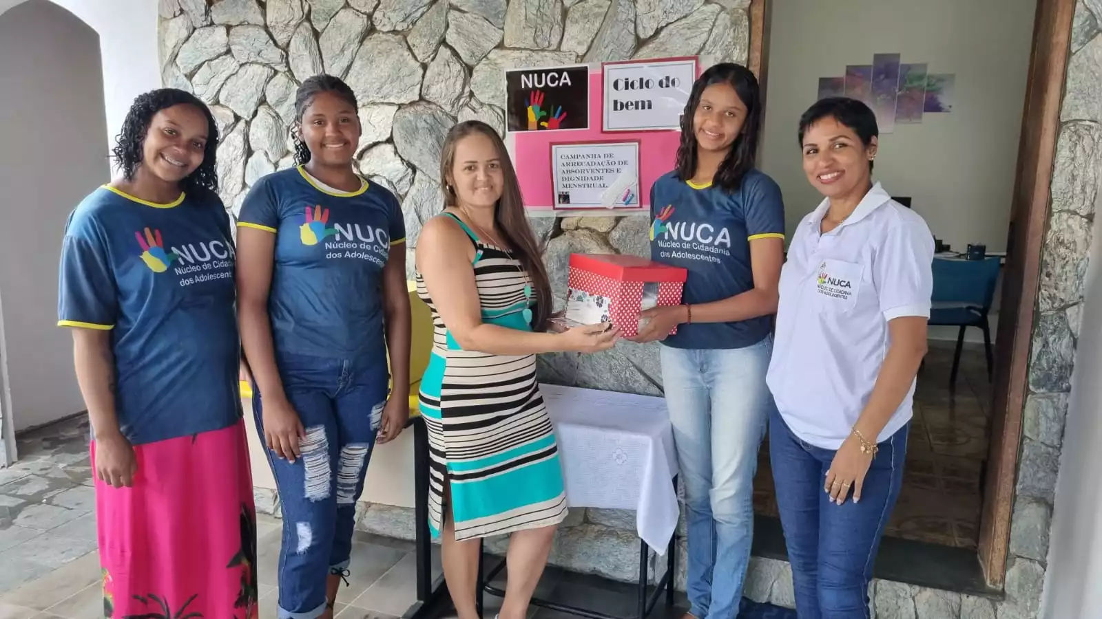 NUCA MOBILIZA ADOLESCENTE PARA REALIZAR DOAÇÕES DE ABSORVENTES