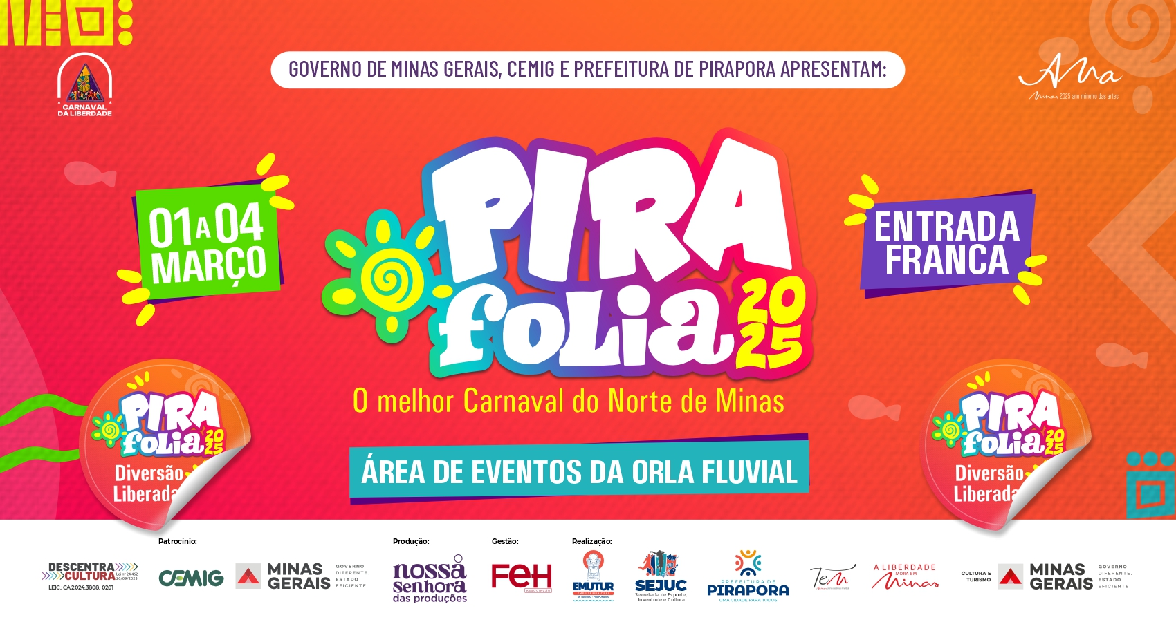 ​Programação intensa do Pirafolia 2025 vai exigir muita energia dos foliões
