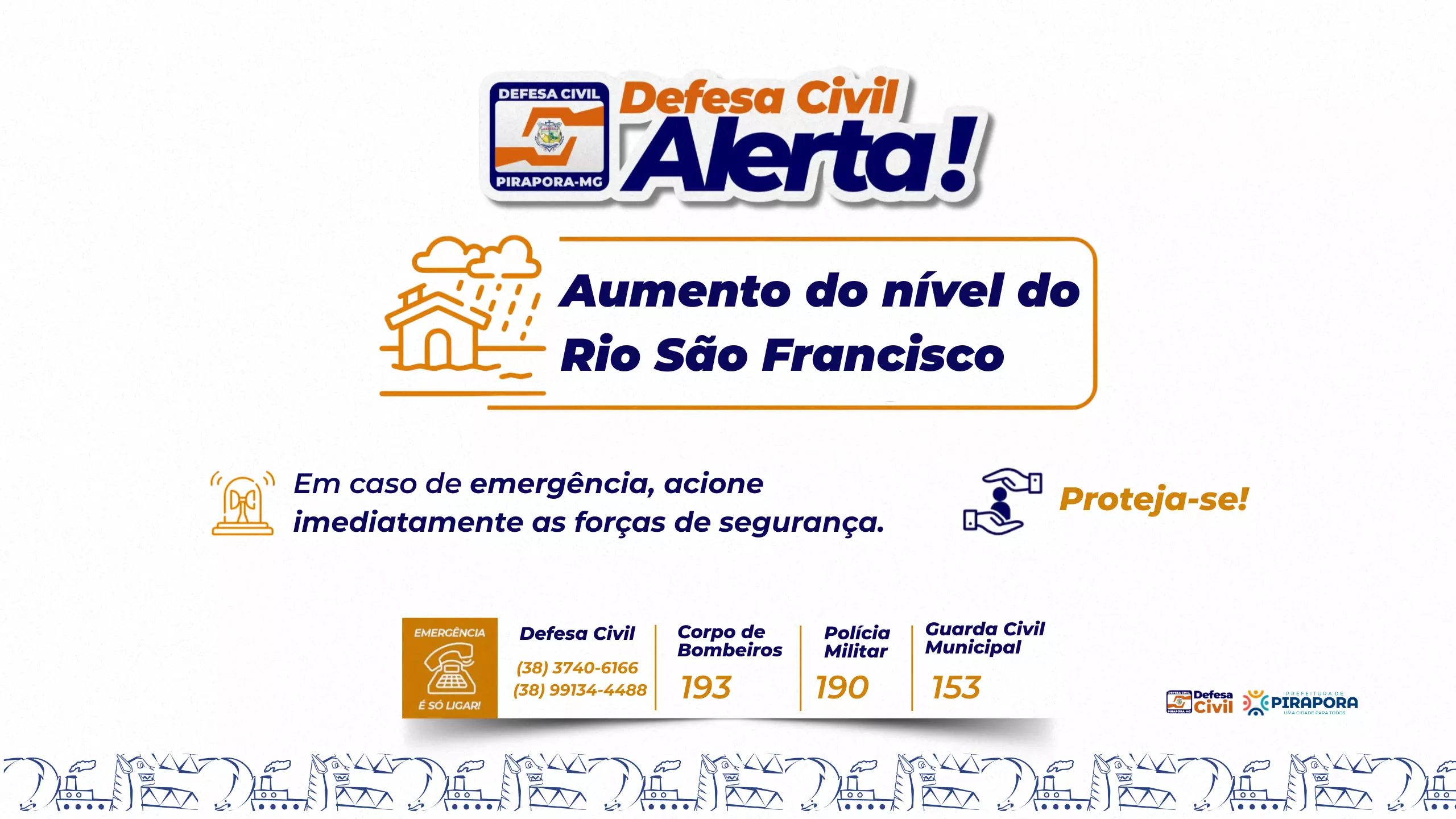 COMUNICADO OFICIAL – DEFESA CIVIL MUNICIPAL DE PIRAPORA